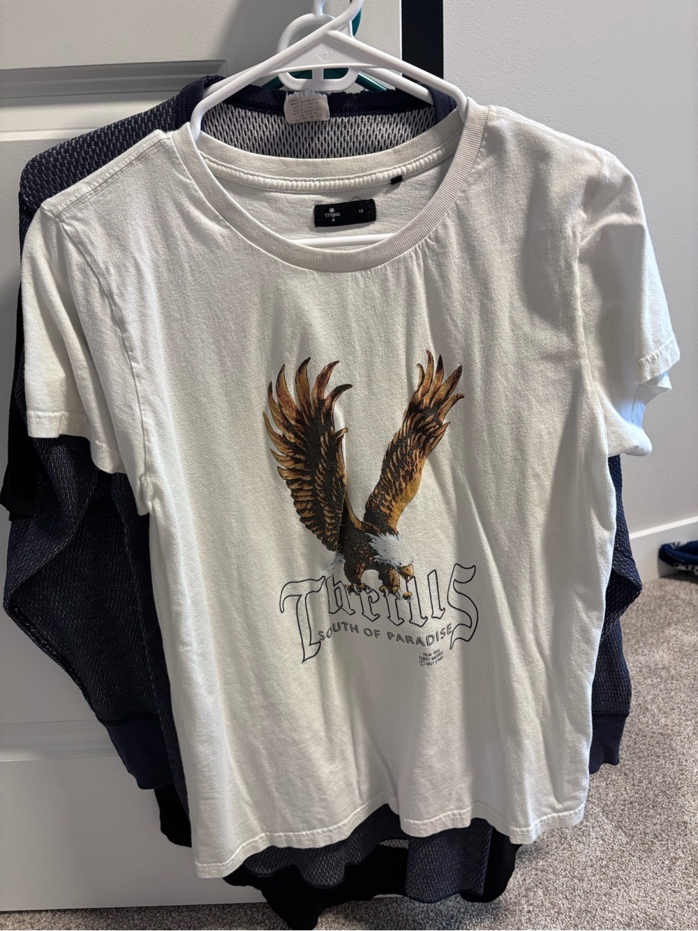 Thrills White Eagle Graphic Tee Medium
